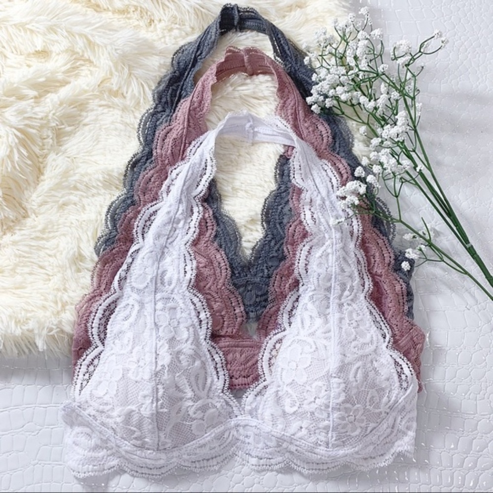 LAST ONE! White DayDreamer Halter Bralette
